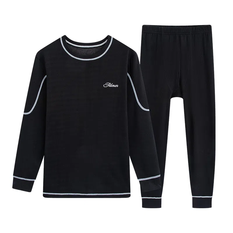 贴身领域 发热柔软抗寒长袖长裤保暖套装 男款