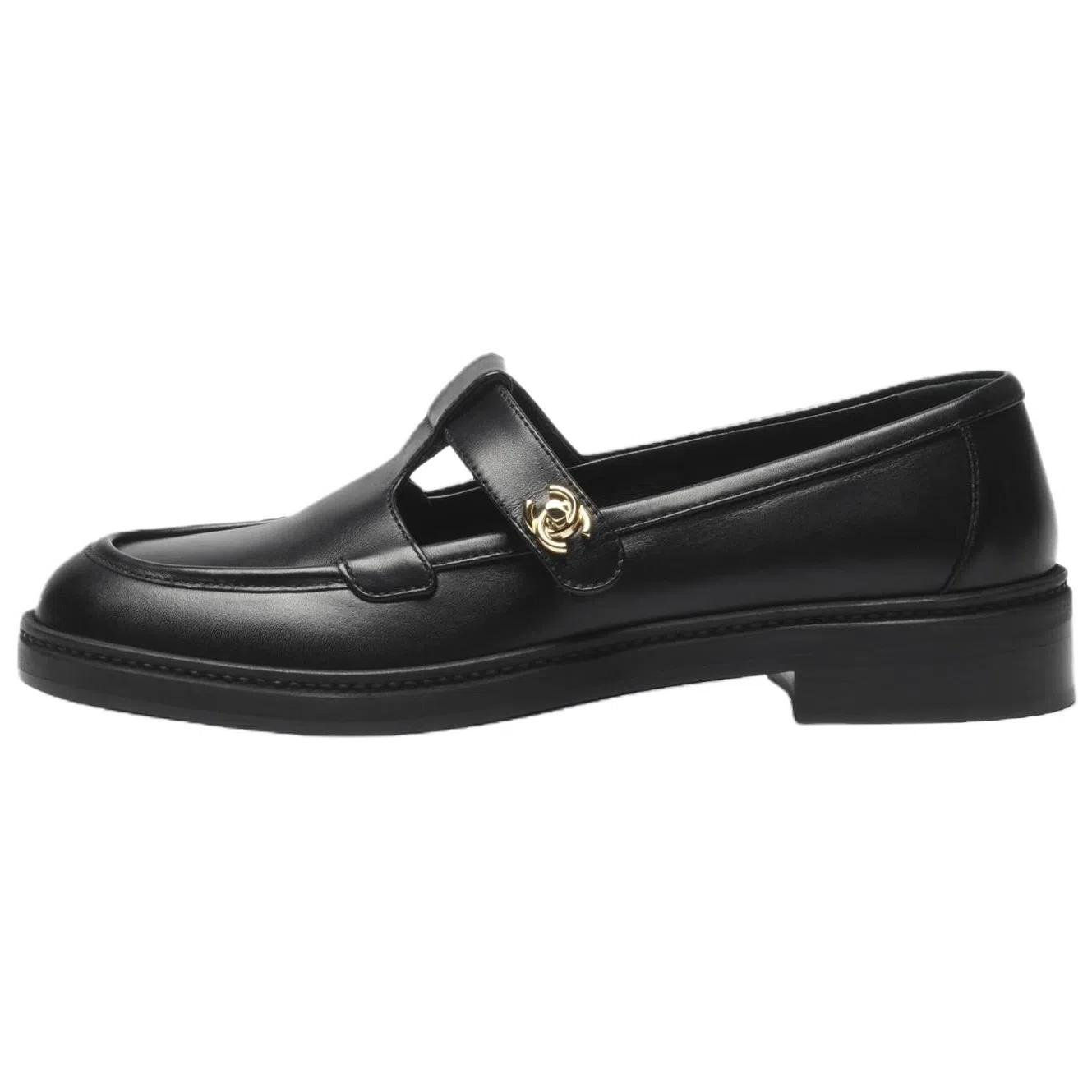 CHANEL 25K Mary Jane Flat Black