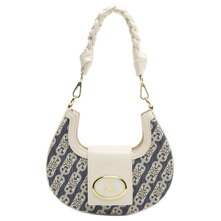 Carit&Koty Retro Crescent Shoulder Bag Blue