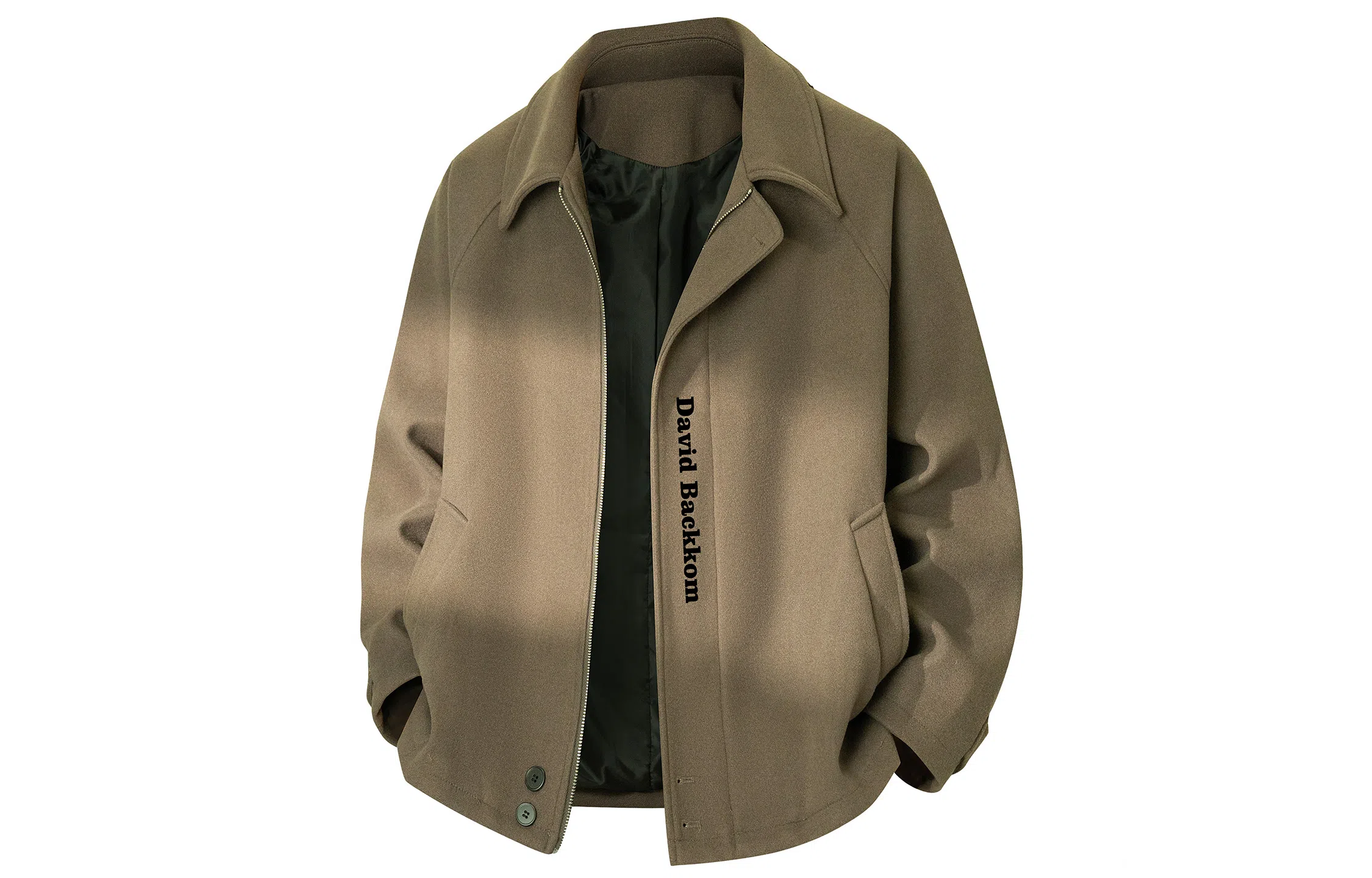 大卫贝肯 轻熟风韩系简约翻领毛呢茄克外套厚款潮流宽松休闲学院风百搭舒适呢子大衣 男女同款