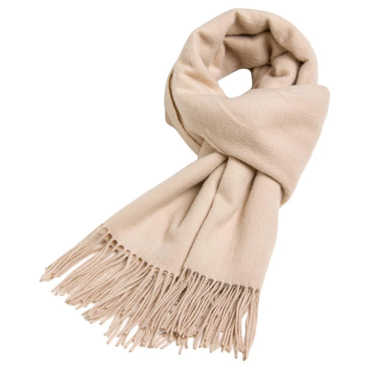 红豆 简约经典纯色优雅保暖百搭 混纺 绒线围巾 男女同款情侣款