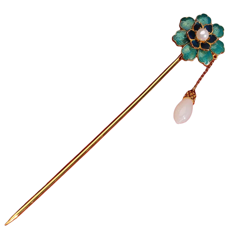 聆听花开 玉兰花 宫廷风 古风步摇流苏高级感 合金 发簪 女款