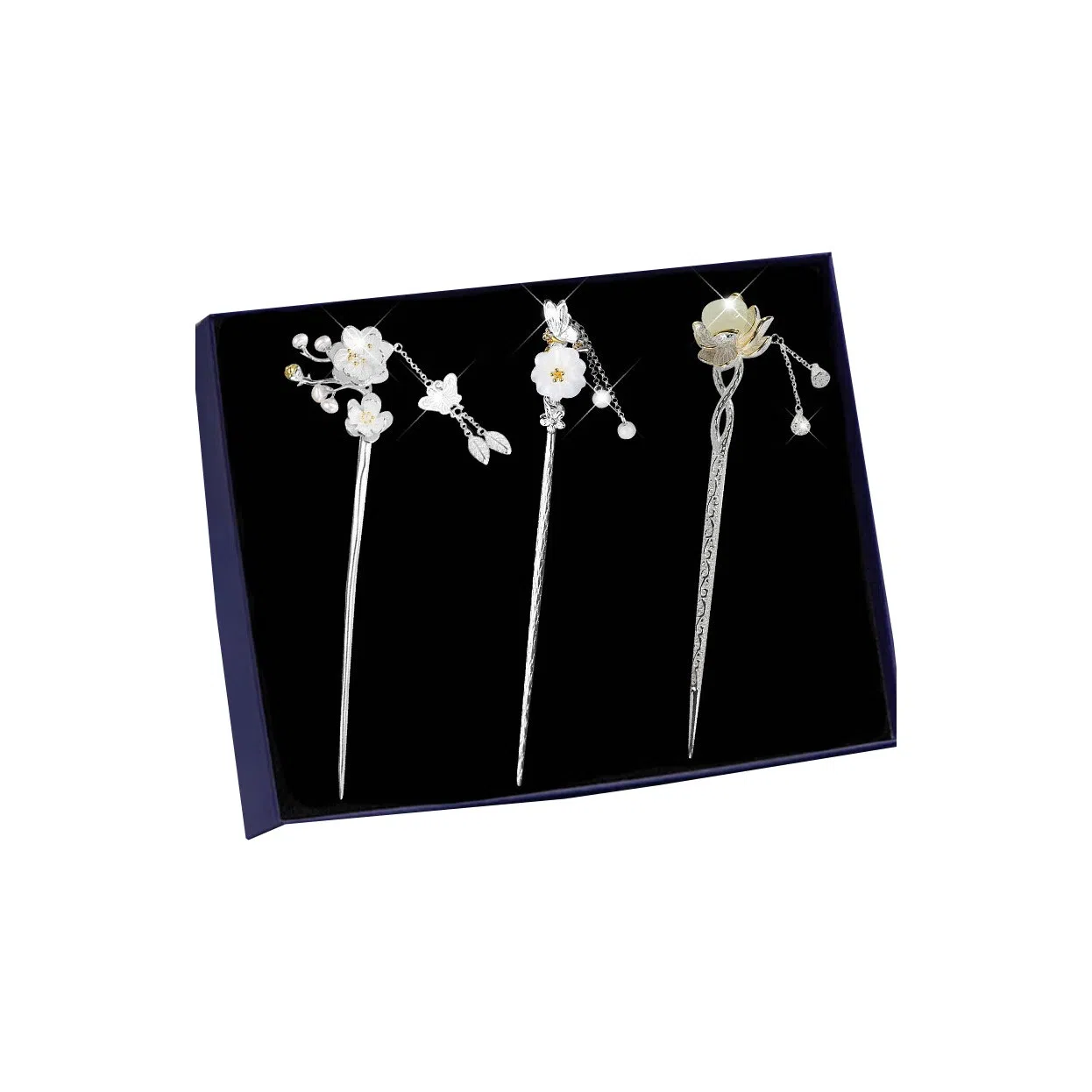 妖娆猫 汉服旗袍盘发钗发饰复古国潮流苏步摇高级感古典国风新中式风 合金 发簪 女款