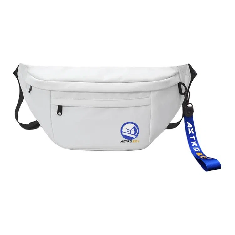 十一宫 休闲运动大容量 皮革 胸包 常规 男女同款情侣款 白色/黑色