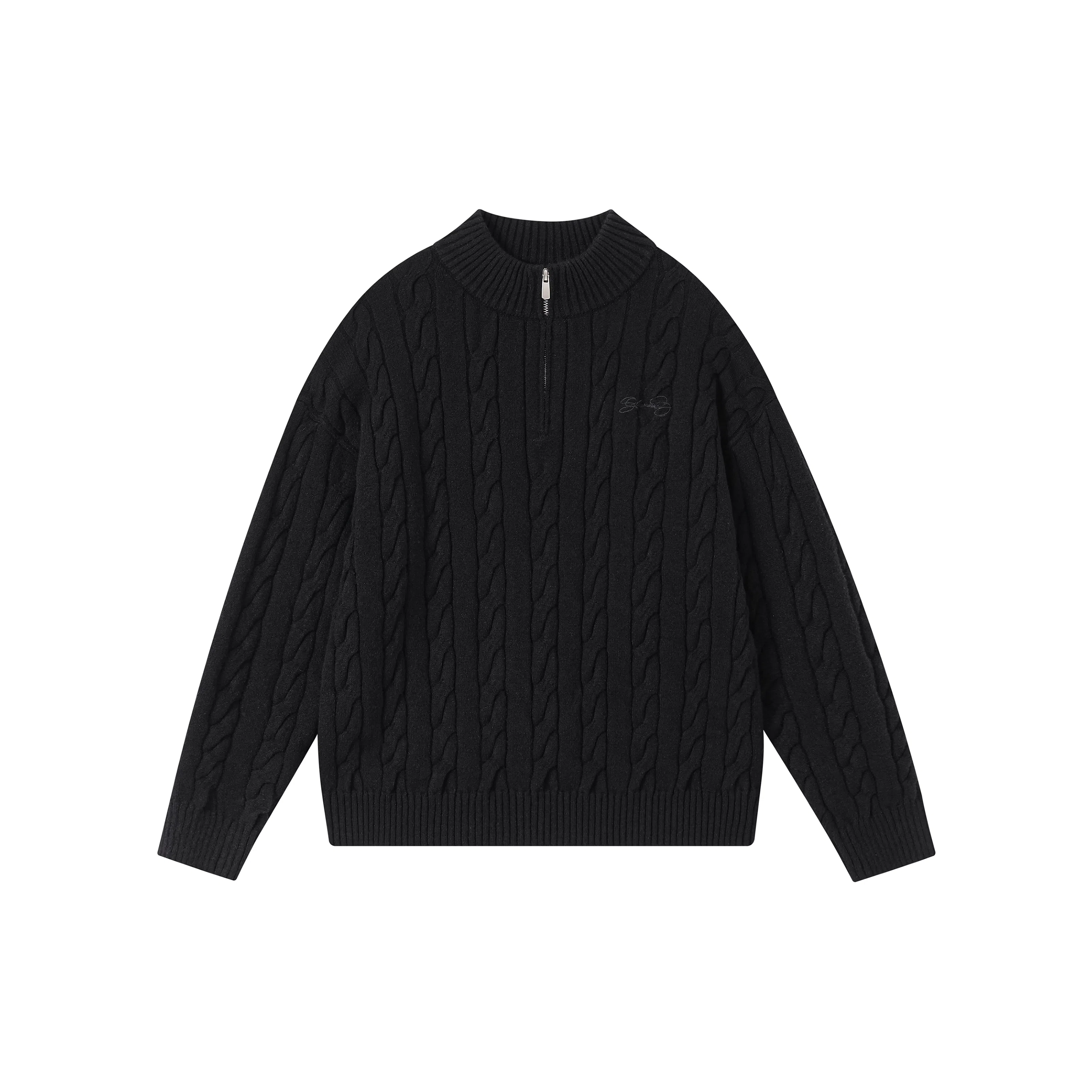 FORNINES Half-Zip Knit Sweater