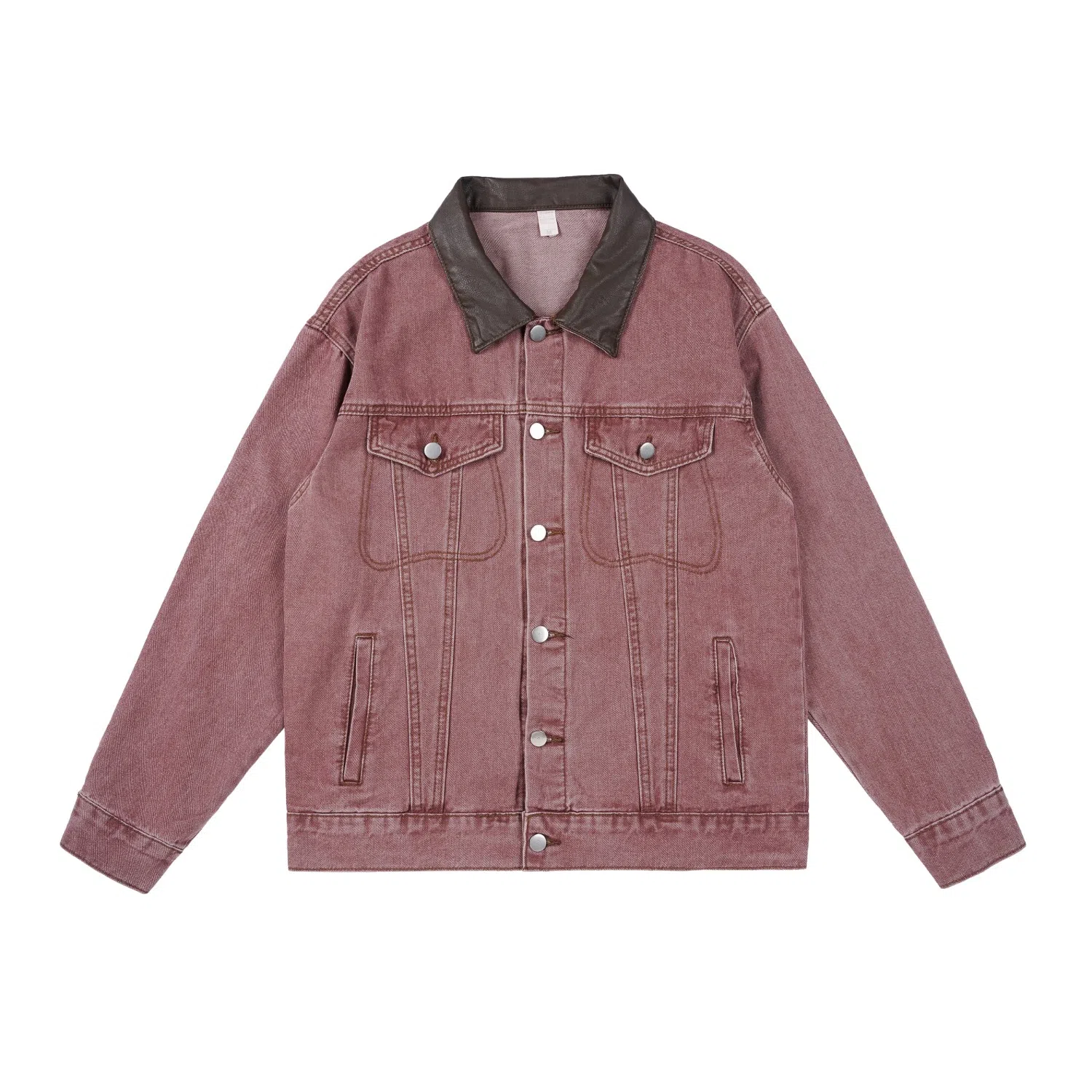 美式复古水洗翻领潮流情侣夹克 高街痞帅休闲百搭牛仔外套 男款