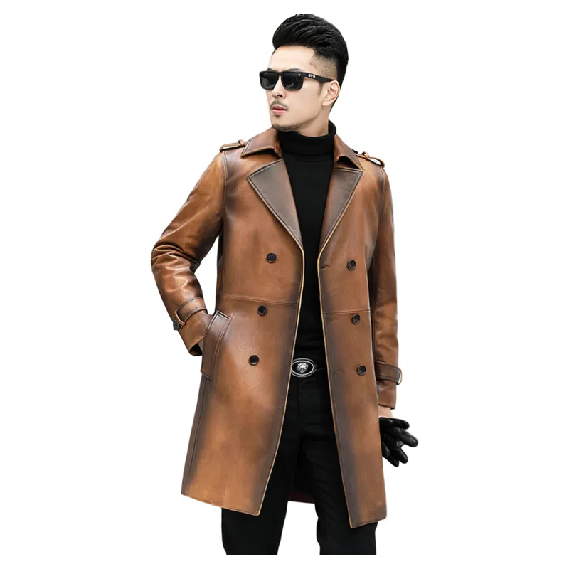 BANGBOY X IZTION Leather Trench Coat