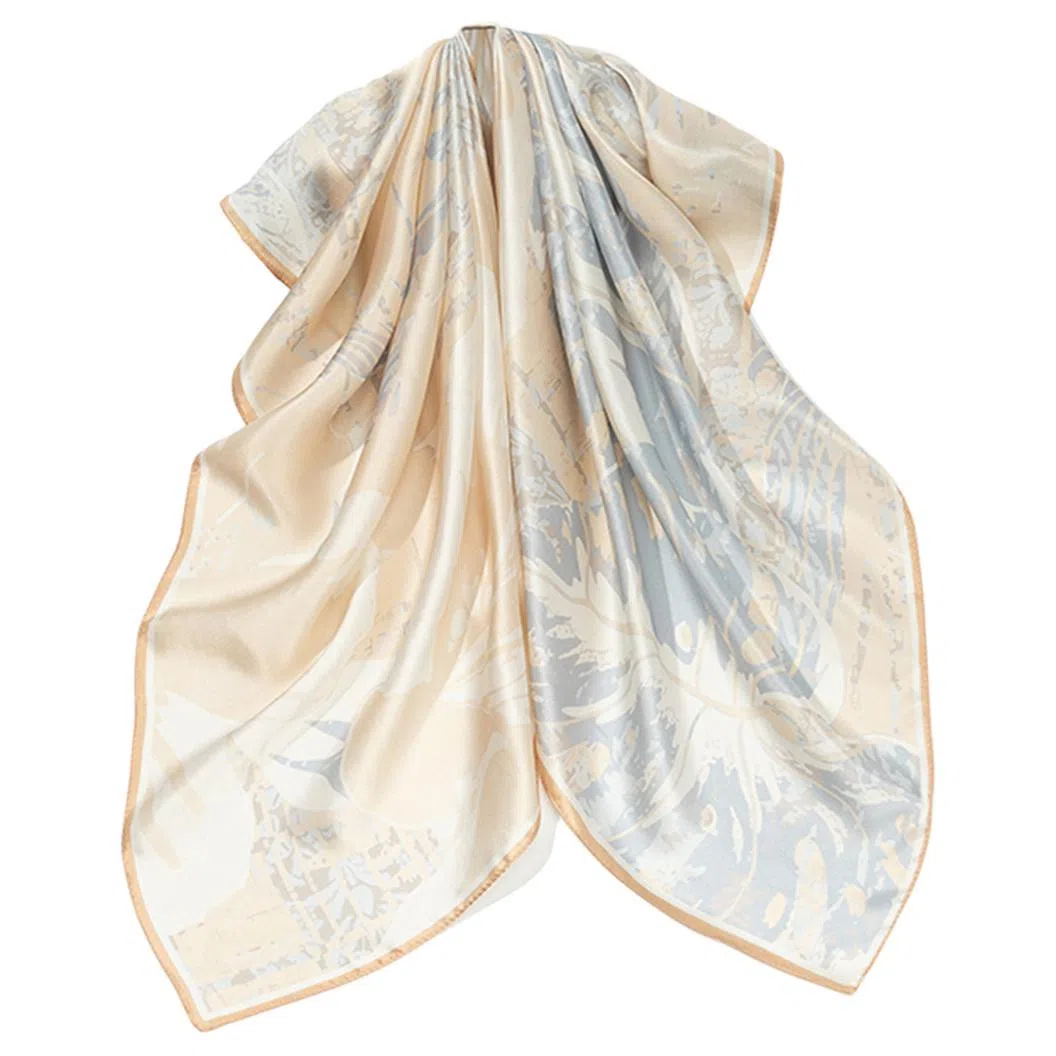 一米画纱 婉约江南中式真丝大方巾时尚印花舒适独特图案优雅百搭 桑蚕丝 丝巾 女款