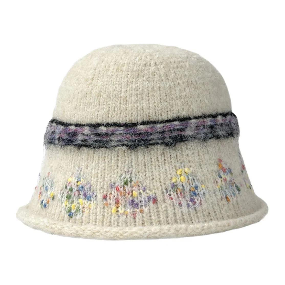 艾佳微 费尔岛风提花针织秋冬季显脸小套头帽百搭 腈纶 绒线帽 男女同款情侣款