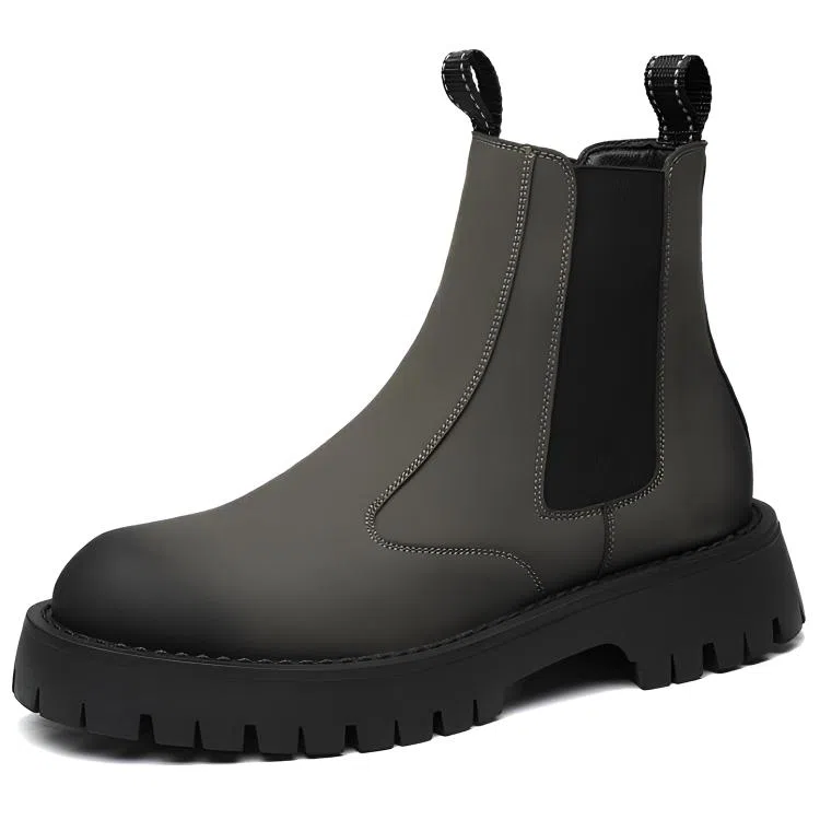 百伦韩 时尚潮流简约百搭小众设计感 短筒 切尔西靴 男款