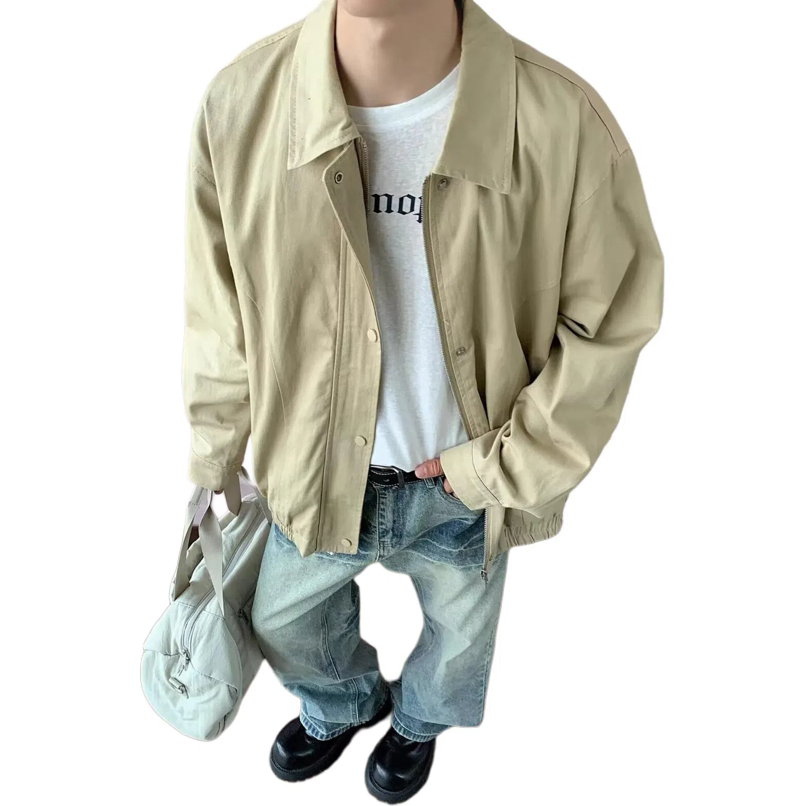 【经典工装风机车飞行员】布客行 做旧水洗皮质感低调奢华永恒绅士设计摇滚叛逆亲肤柔软面料挺括有型赛博朋克风格夹克 男女同款