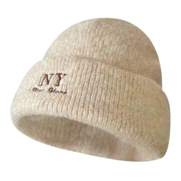 艾佳微 韩系氛围感大头围显脸小保暖护耳防寒 腈纶 绒线帽 男女同款情侣款