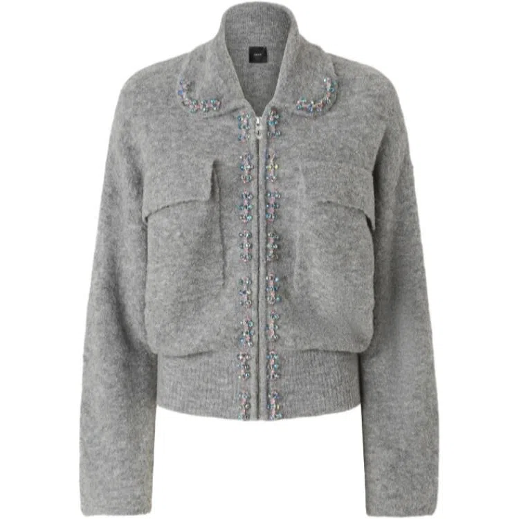 PINKO Pearl Collar Zip Jacket