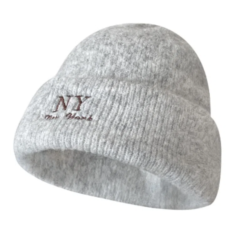 艾佳微 韩系氛围感大头围显脸小保暖护耳防寒 腈纶 绒线帽 男女同款情侣款