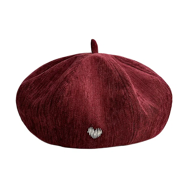 浪莎 复古英伦风简约时尚 纯色爱心时髦个性美拍逛街 聚酯纤维 贝雷帽 女款