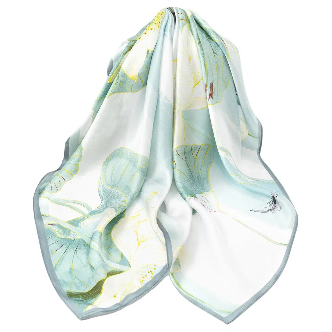 一米画纱 婉约江南中式真丝大方巾时尚印花舒适独特图案优雅百搭 桑蚕丝 丝巾 女款