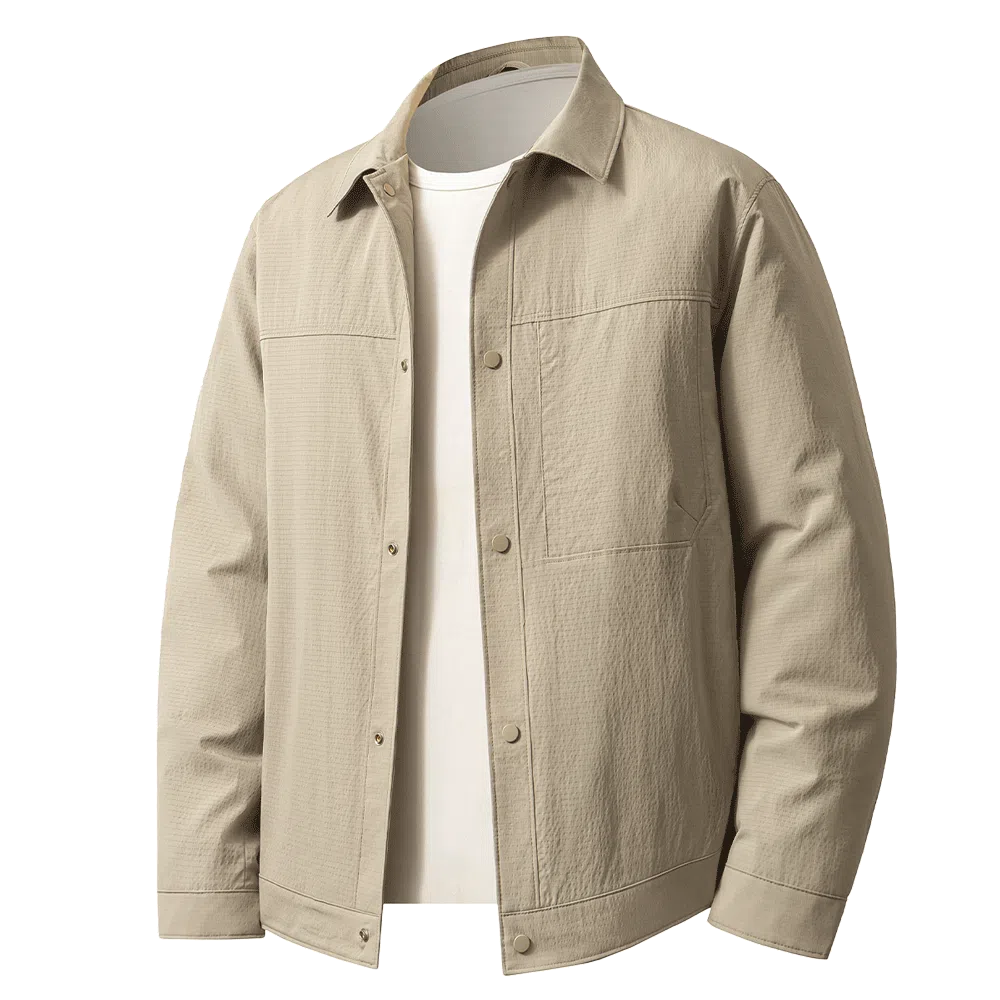 红豆 行政防风易打理工装茄克衫时尚休闲商务通勤百搭轻薄外套夹克 男款