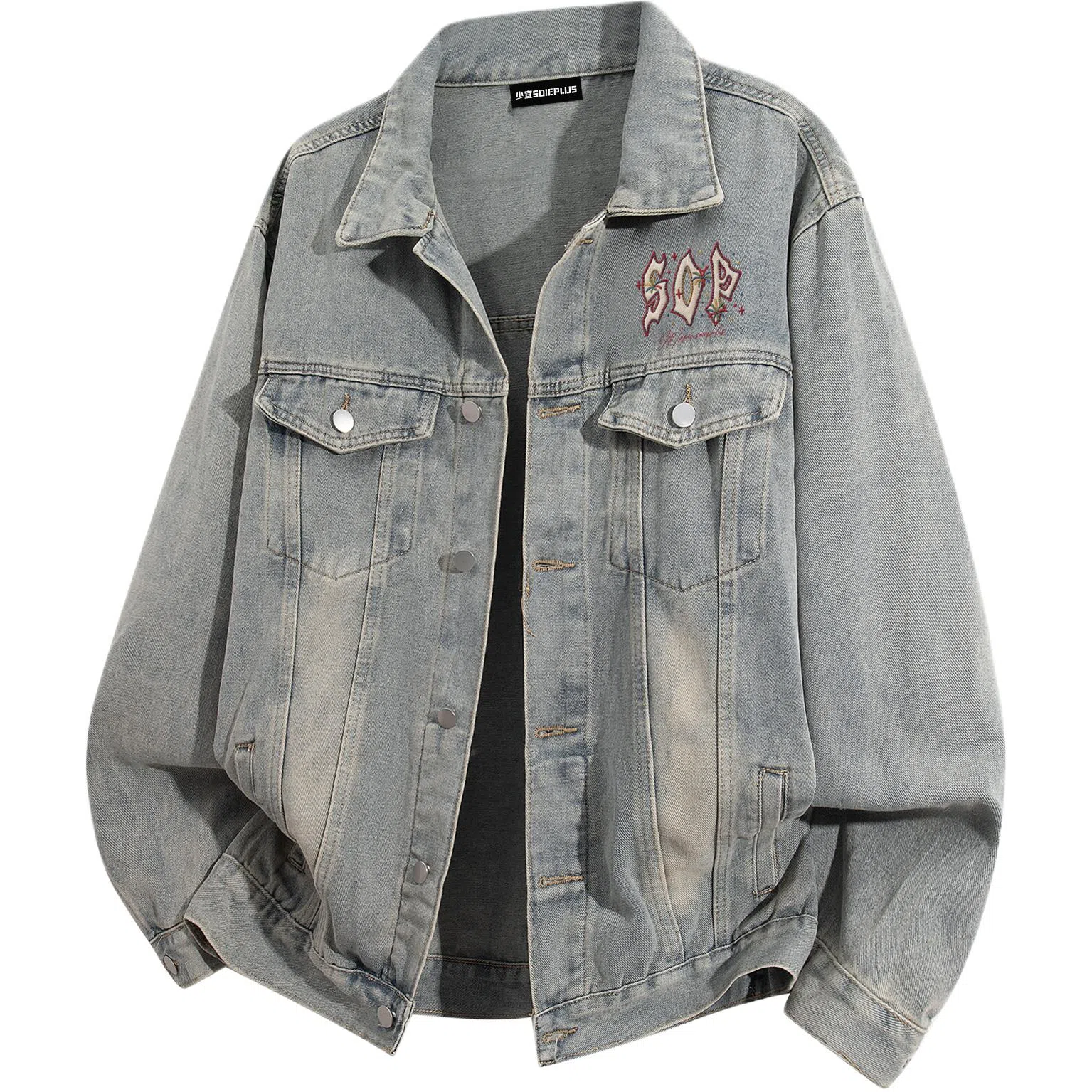 SOIEPLUS Vintage Denim Jacket