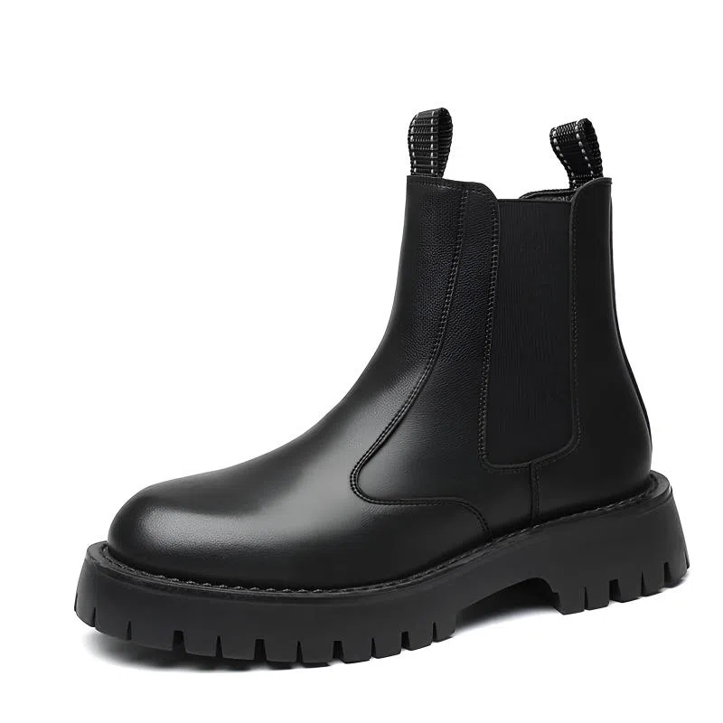 百伦韩 时尚潮流简约百搭小众设计感 短筒 切尔西靴 男款