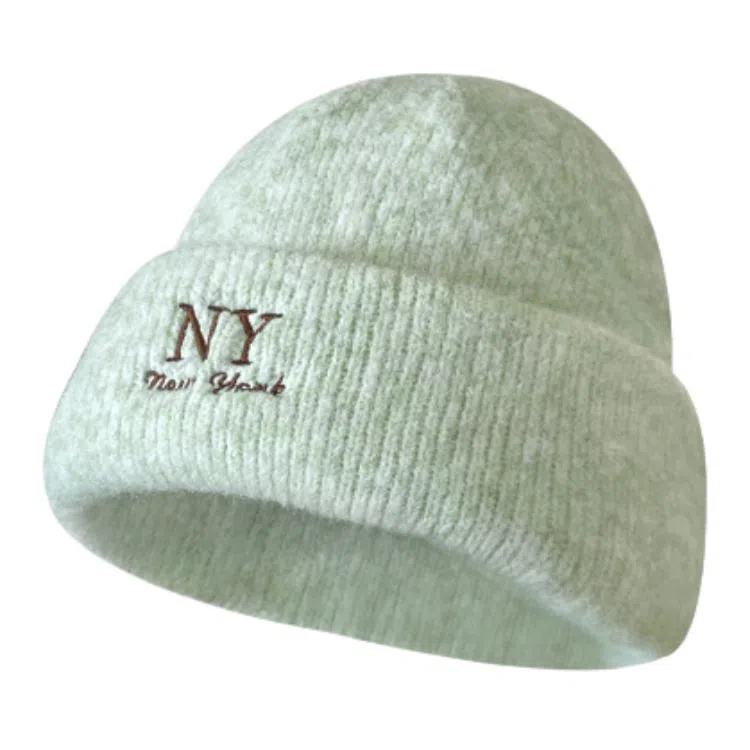 艾佳微 韩系氛围感大头围显脸小保暖护耳防寒 腈纶 绒线帽 男女同款情侣款