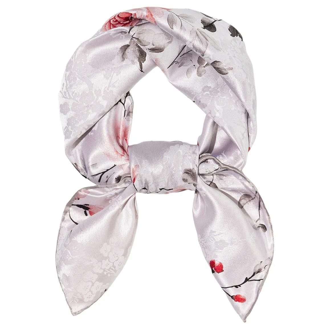 一米画纱 中式古典花园系列复古花萝方巾外搭出游气质国风双面双色 桑蚕丝 丝巾 女款