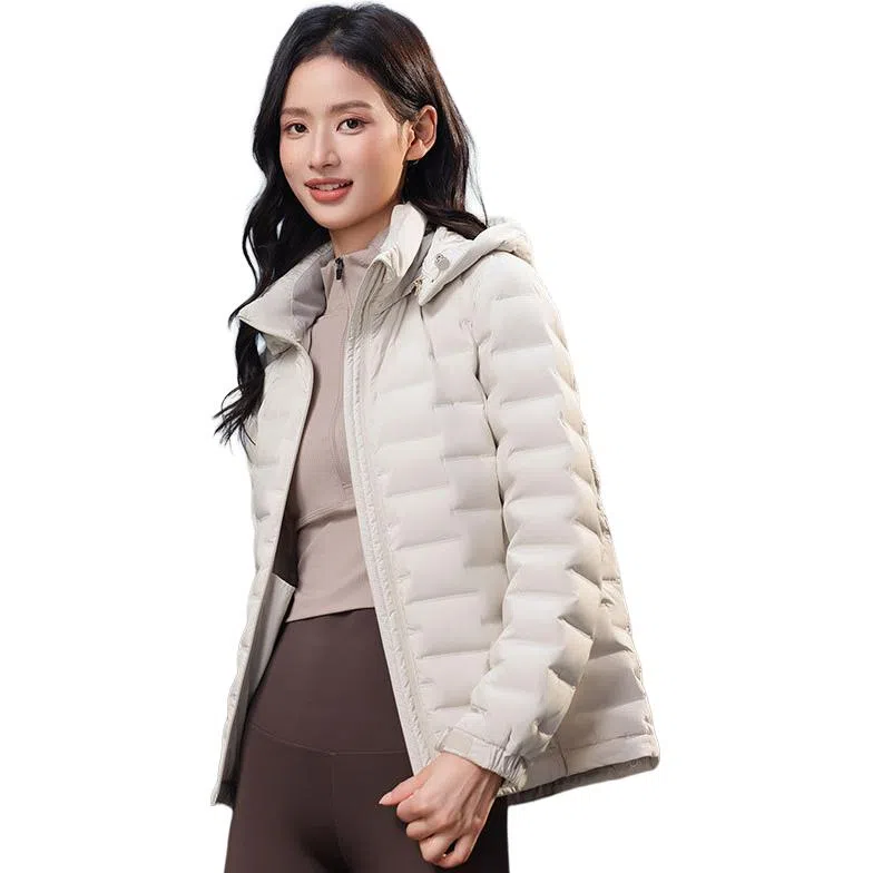 鸭鸭 秋冬休闲百搭短款连帽舒适保暖外套羽绒服 女款