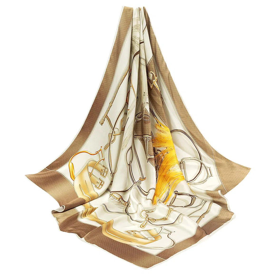 一米画纱 婉约江南中式真丝大方巾时尚印花舒适独特图案优雅百搭 桑蚕丝 丝巾 女款