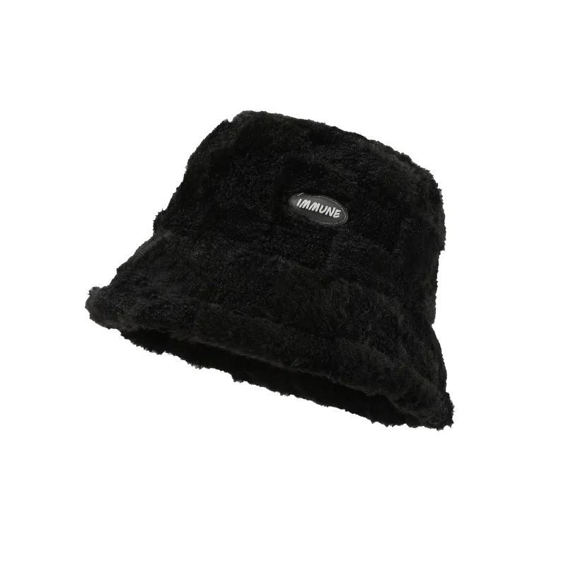 稻草人 百搭时尚显脸小保暖加厚格子 聚酯纤维 渔夫帽 女款