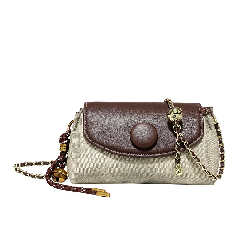 恒源祥 经典简约印花清新软压花百搭时尚潮流高贵典雅显贵优雅脱俗清新纹丝巾包 超纤合成革 单肩包 常规 女款 绿色