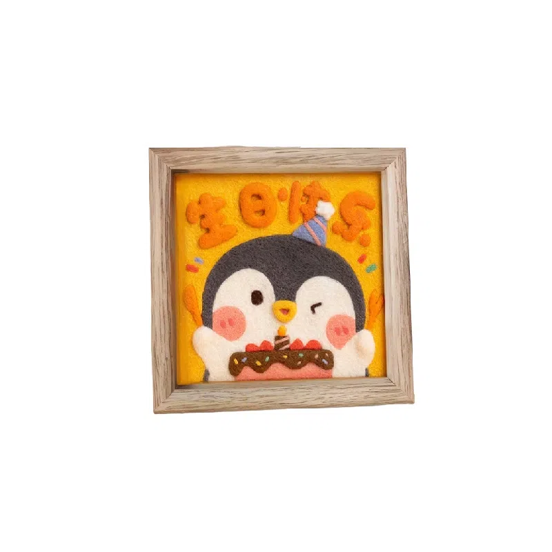 猴大使 羊毛毡戳戳乐相框画 治愈安抚 玩偶周边