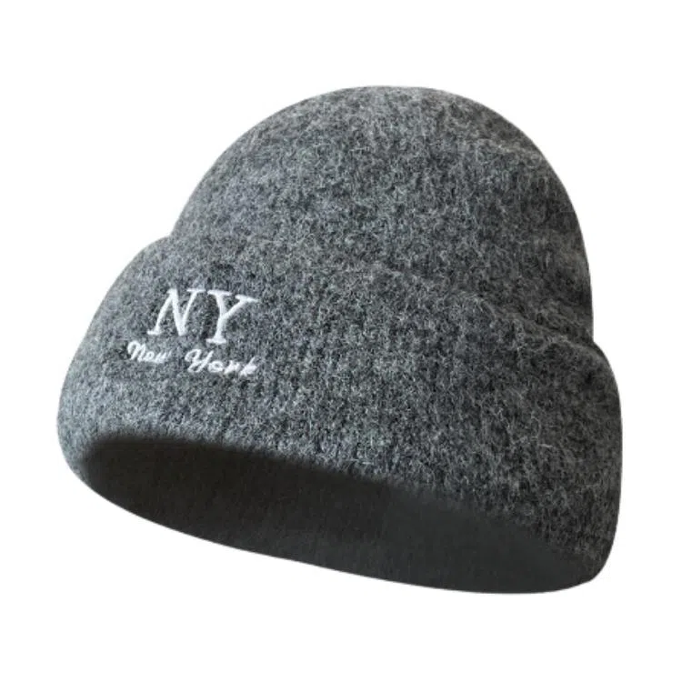 艾佳微 韩系氛围感大头围显脸小保暖护耳防寒 腈纶 绒线帽 男女同款情侣款