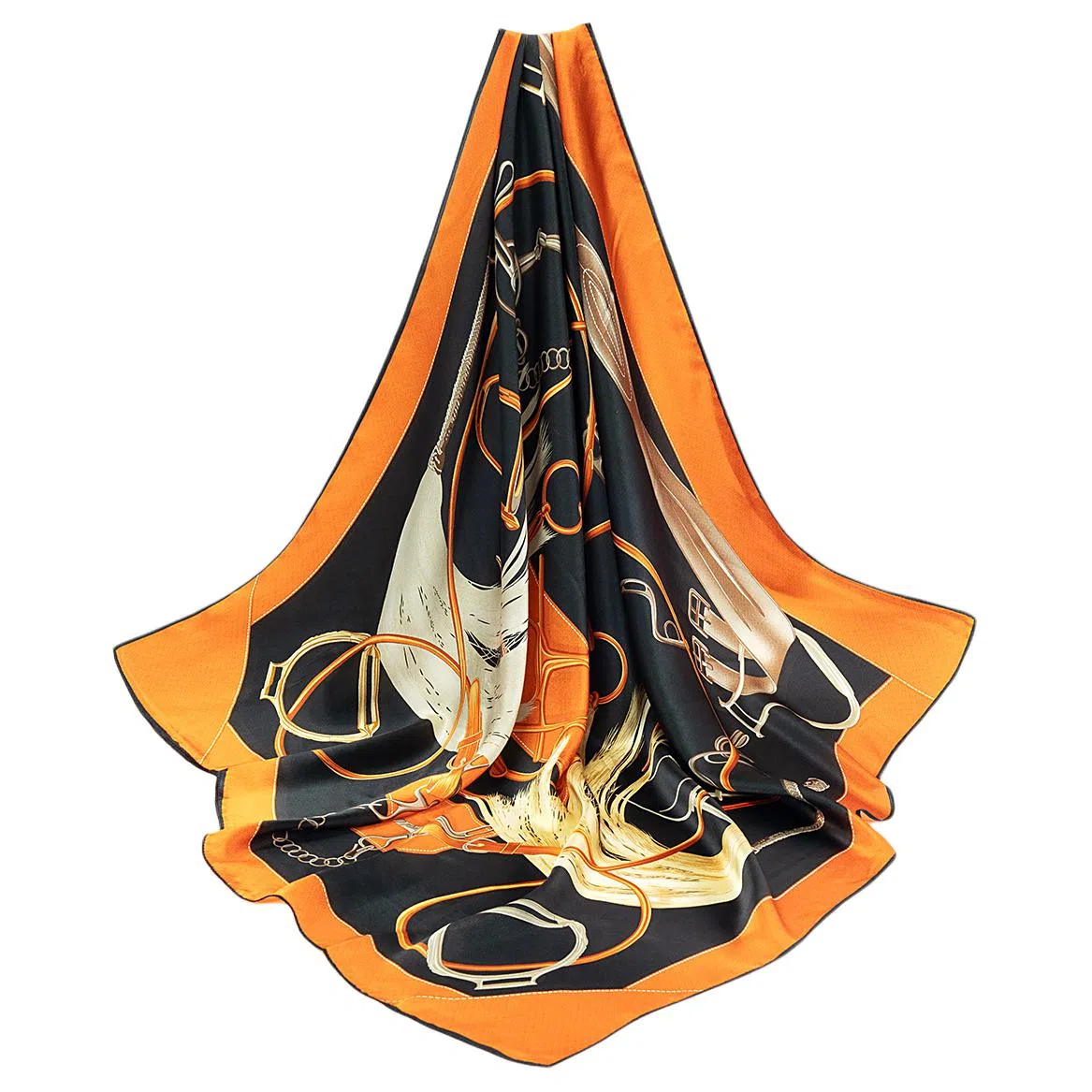 一米画纱 婉约江南中式真丝大方巾时尚印花舒适独特图案优雅百搭 桑蚕丝 丝巾 女款