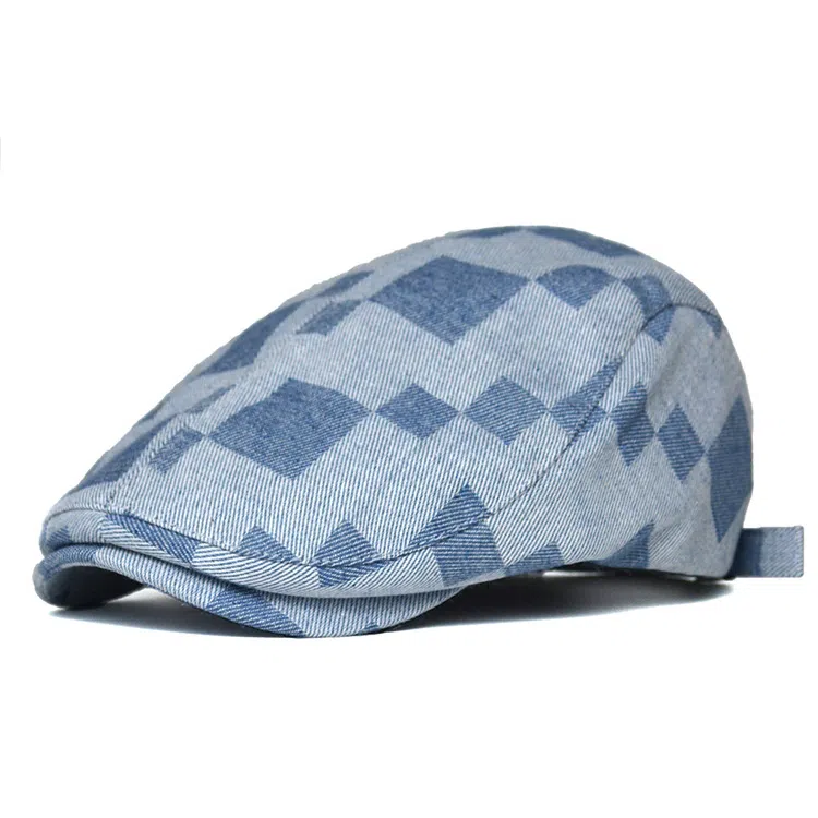 浪莎 英伦风格子纹复古时髦街拍出行百搭休闲画家帽潮流时尚 棉 贝雷帽 女款
