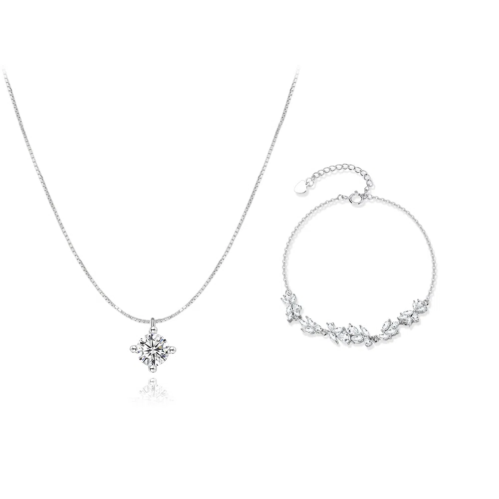 【纯银999 | 闪耀星光】 凤祥囍事 小众设计高级感经典百搭简约学生日常精致轻奢通勤约会温柔气质可调节锁骨链 足银 项链 女款