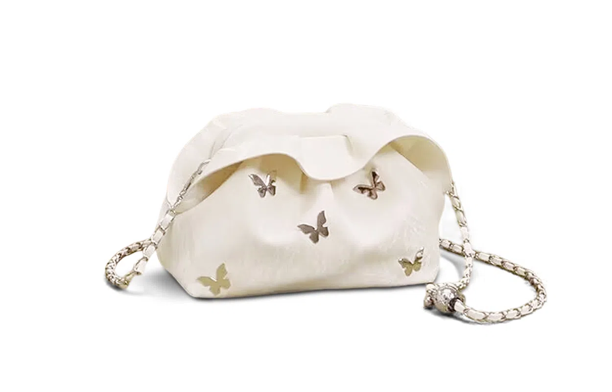 EBLAN Chain Shoulder Bag White