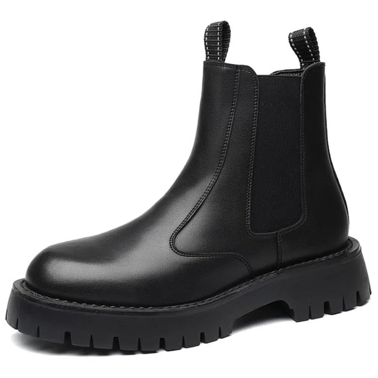 百伦韩 时尚潮流简约百搭小众设计感 短筒 切尔西靴 男款