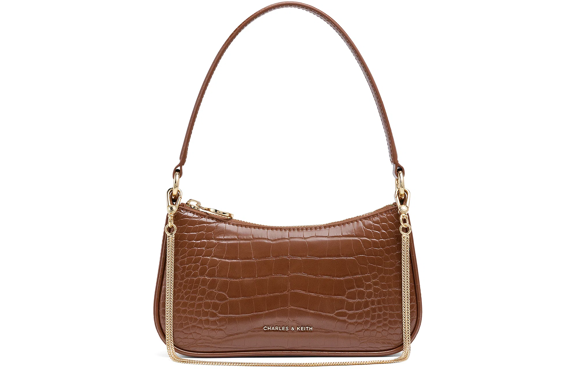 Charles & Keith Cream Croco