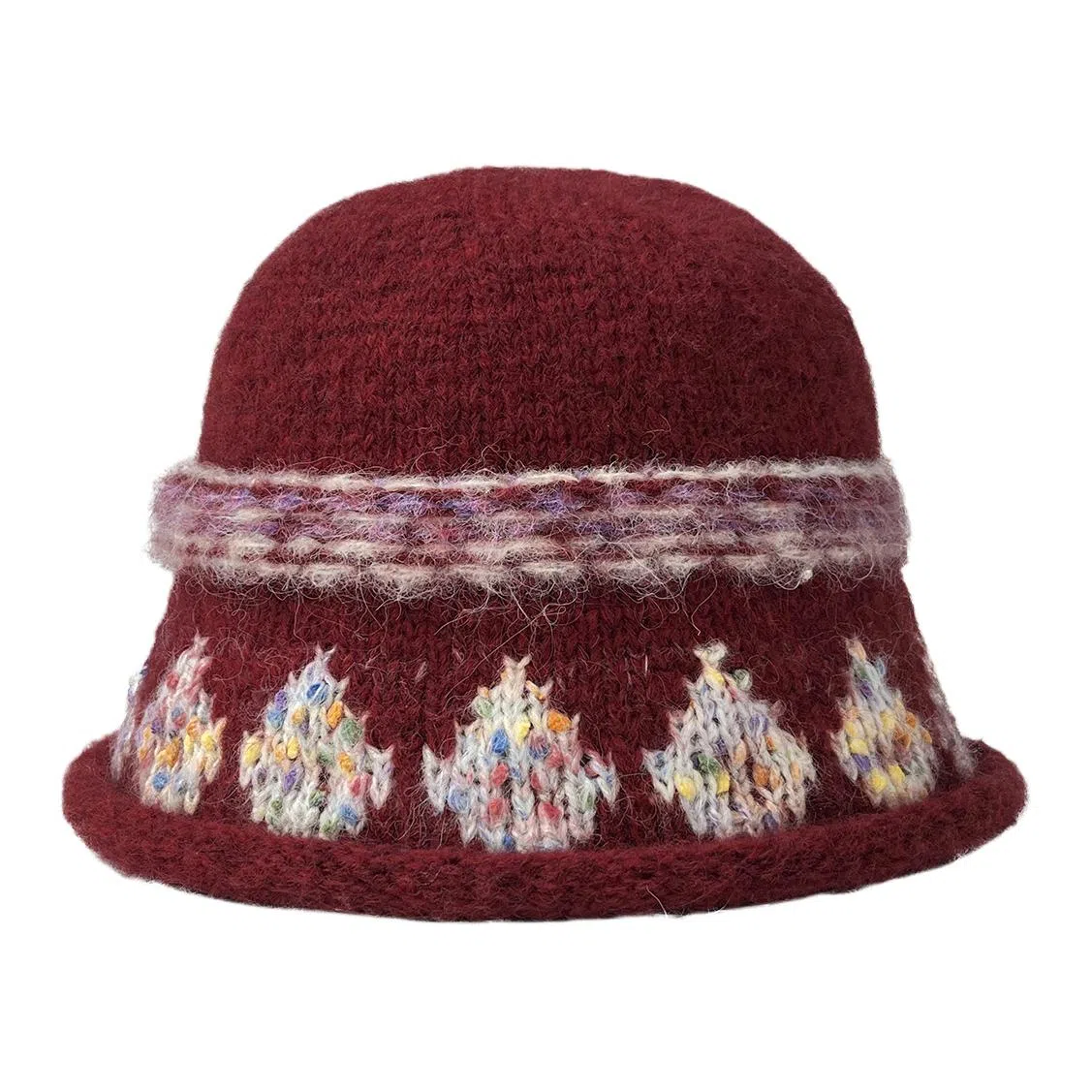 艾佳微 费尔岛风提花针织秋冬季显脸小套头帽百搭 腈纶 绒线帽 男女同款情侣款