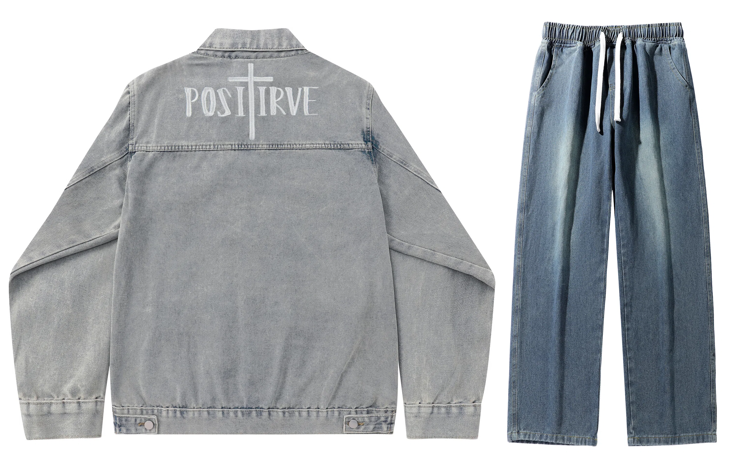 A.X.S.K Vintage Cross Denim Set