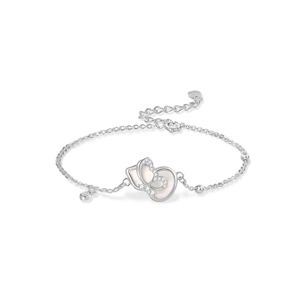 【S925银 福禄双全】 七七银饰 葫芦蝴蝶 招财纳福 新中式 平安顺遂福气满满 轻奢浪漫气质百搭 灵动优雅#好运 纯银 项链 女款