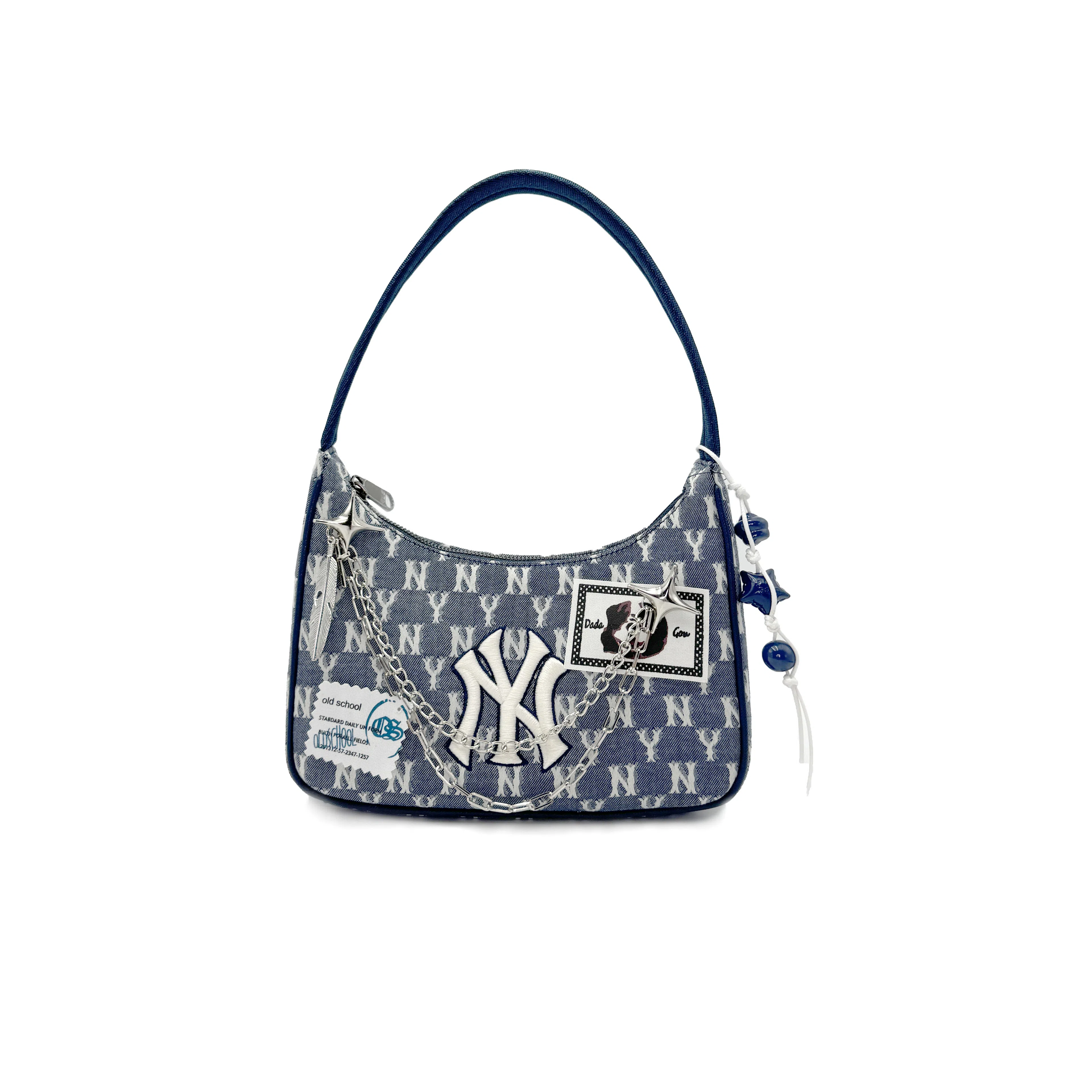 MLB Kids Dia Monogram Yankees Tote Bag Blue
