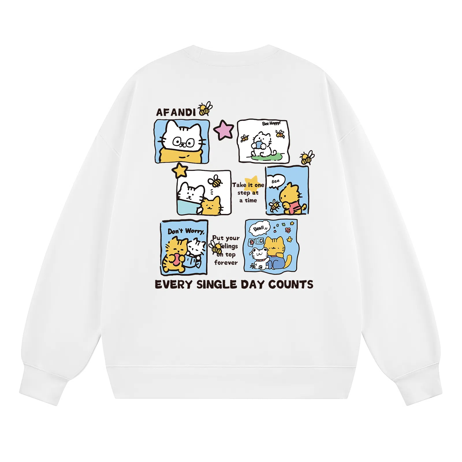 Avandi Plaid Cat Logo Sweatshirt