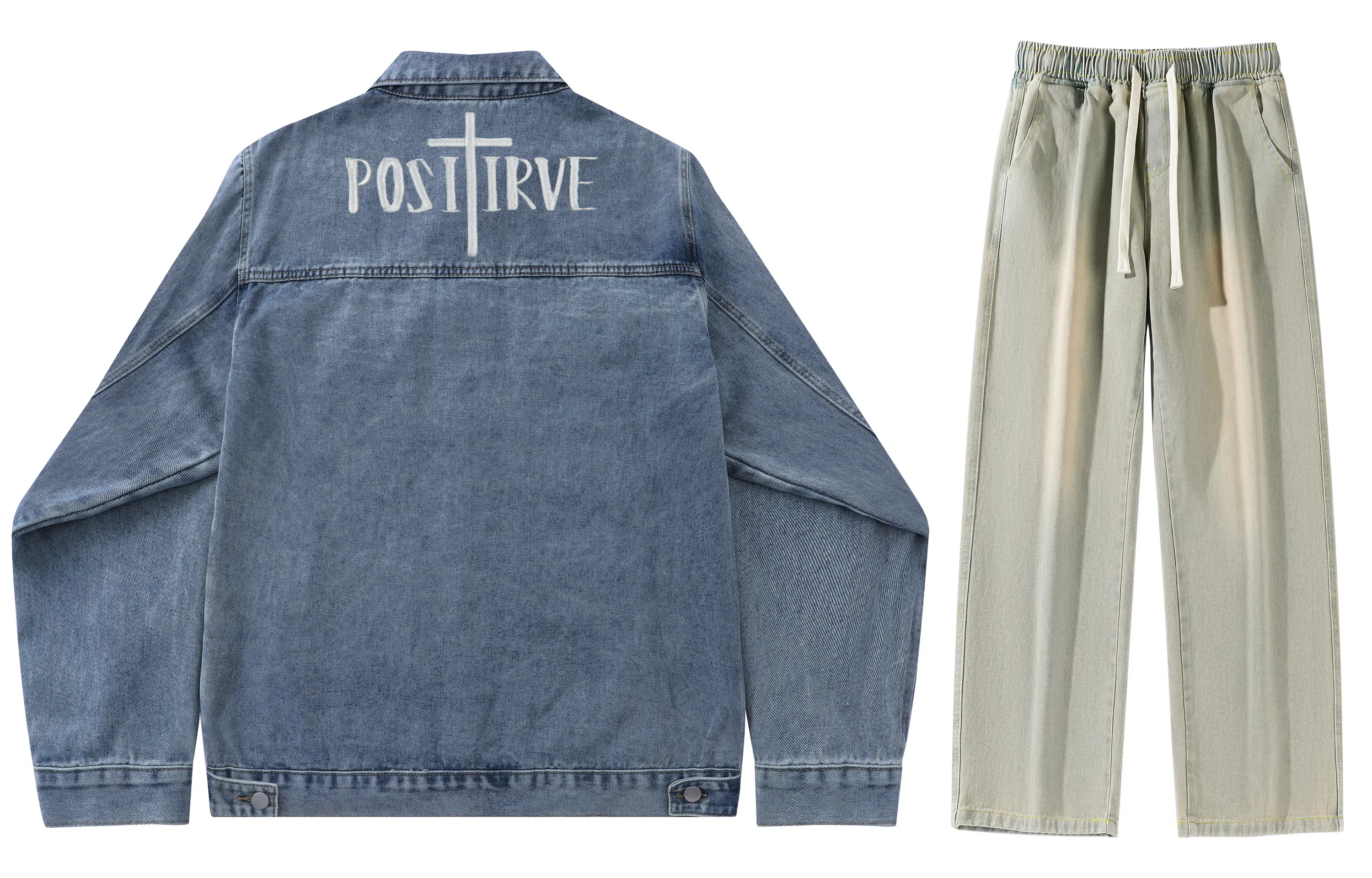 A.X.S.K Vintage Cross Denim Set