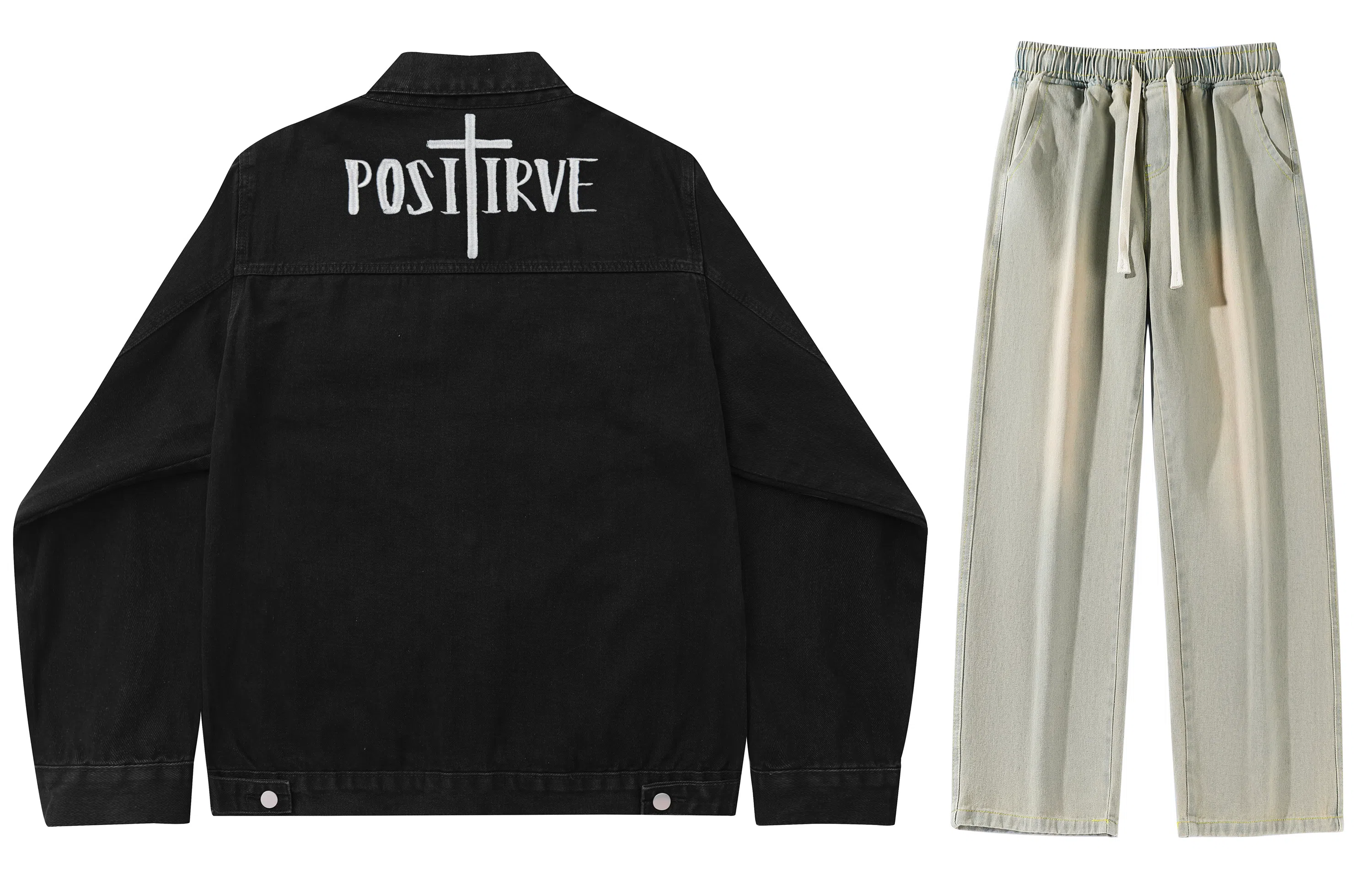 A.X.S.K Vintage Cross Denim Set