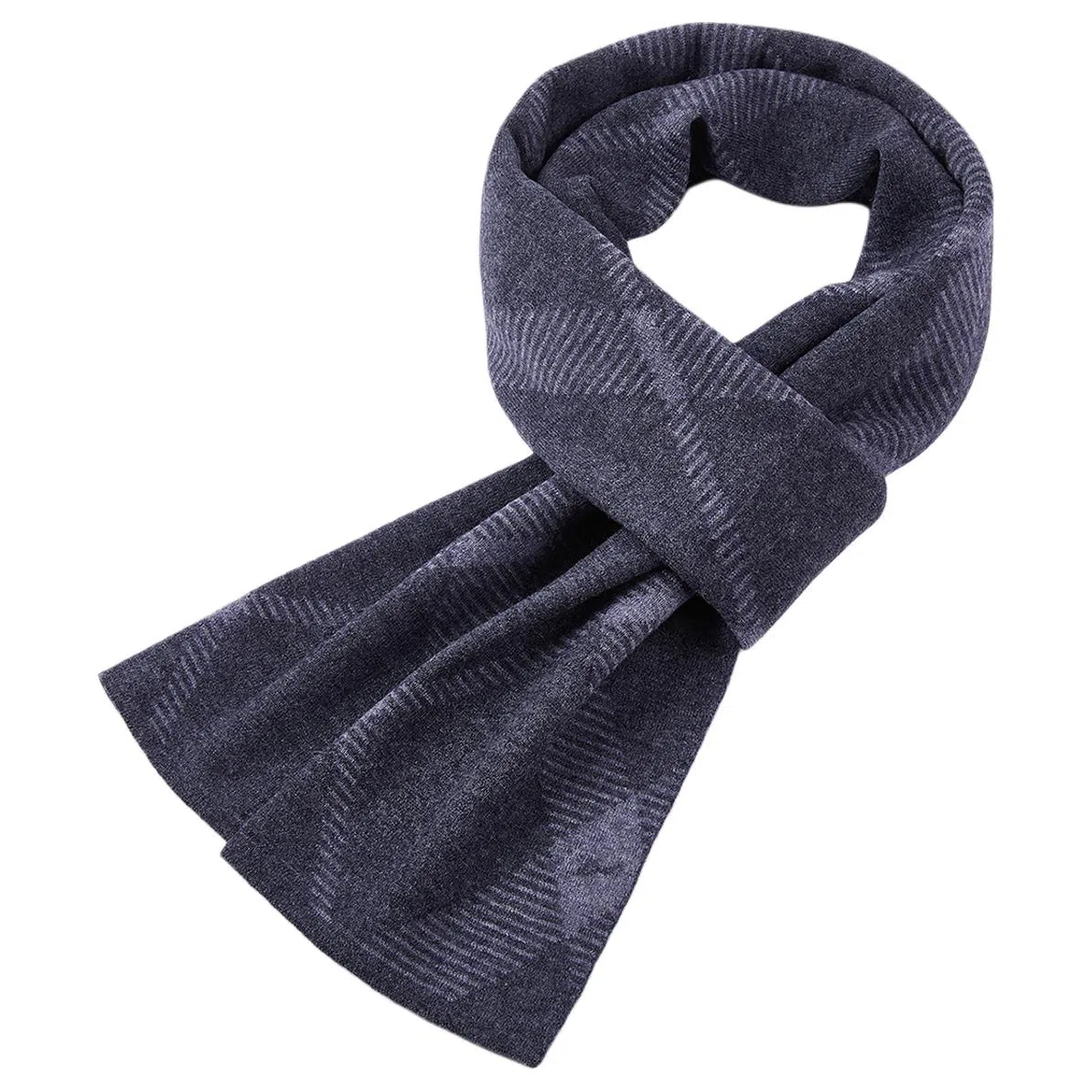 红豆 简约优雅舒适时尚百搭 绵羊毛 绒线围巾 男款