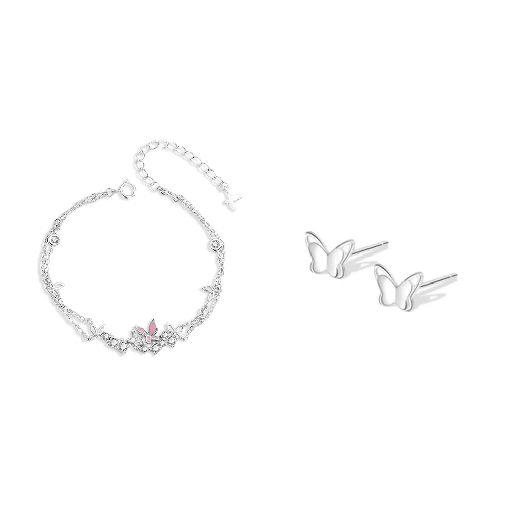 【纯银999 | 星光蝴蝶】 凤祥囍事 老凤祥 优雅浪漫温柔小众设计简约学生日常轻奢极简高级感经典百搭通勤浪漫约会可调节 足银 手链 女款