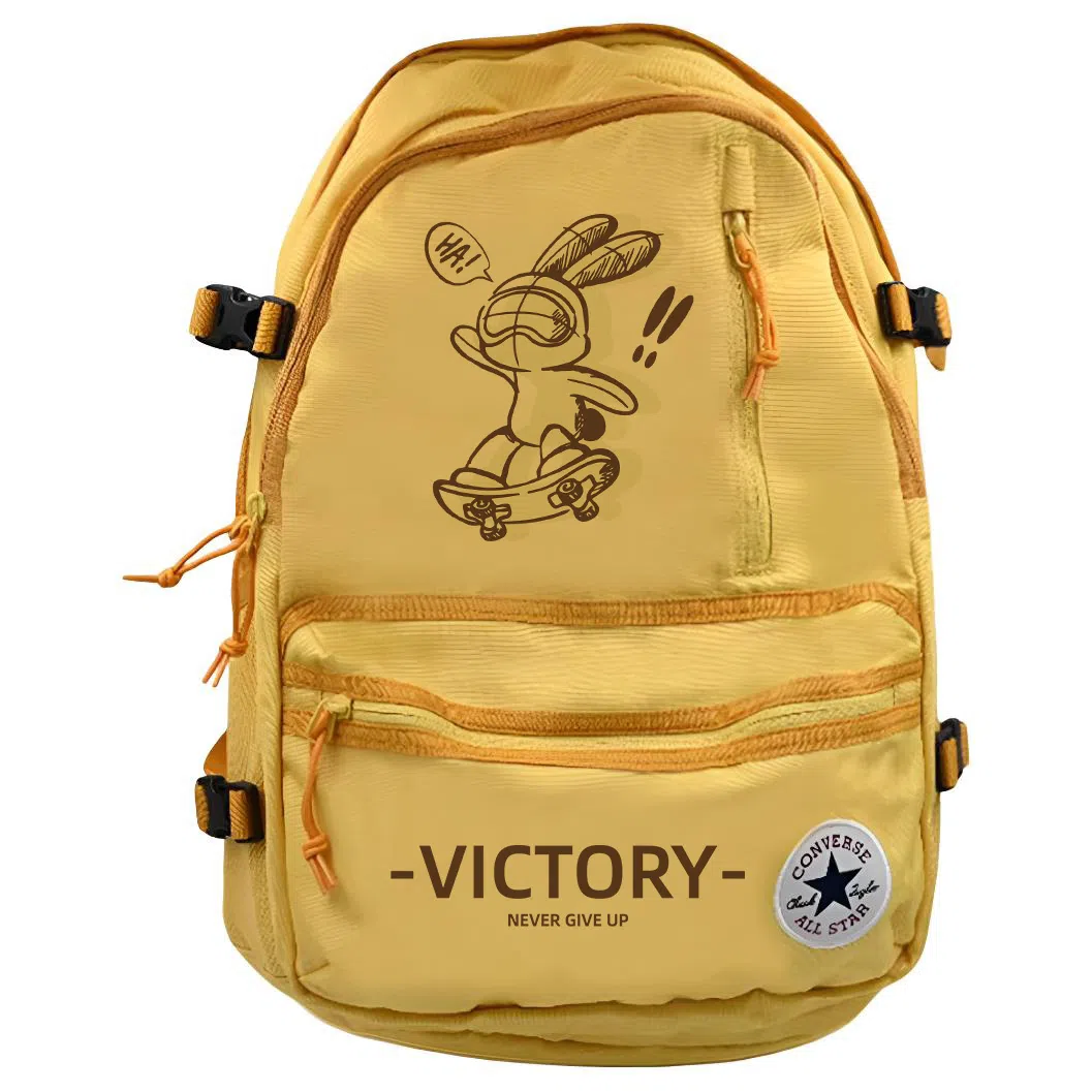 Converse Logo Zipper Backpack Yellow