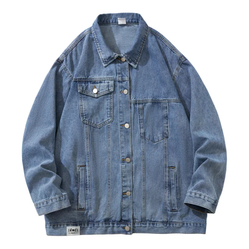 【dme】 时尚简约百搭宽松工装夹克水洗美式复古潮流痞帅牛仔外套 男女同款