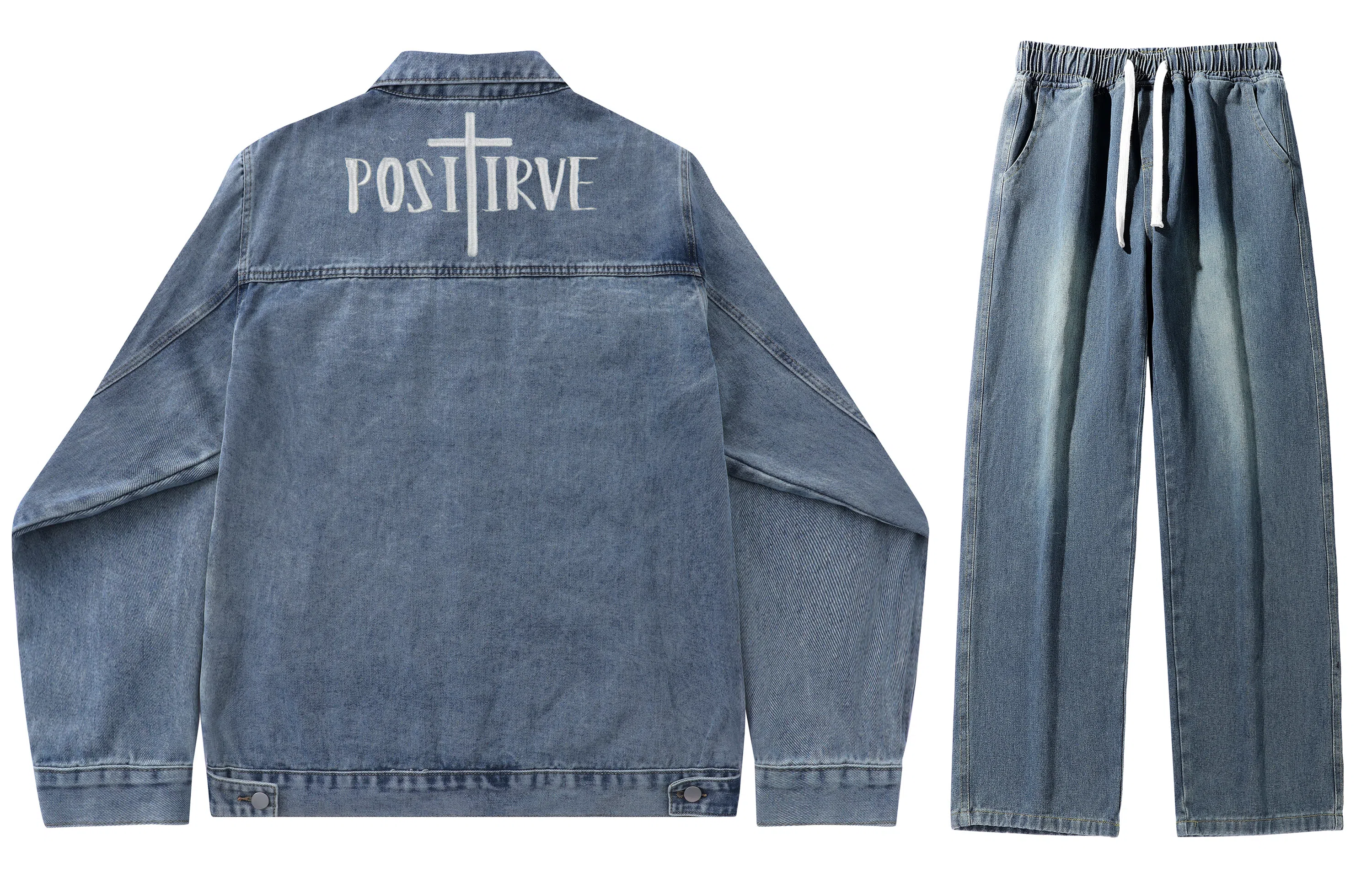 A.X.S.K Vintage Cross Denim Set