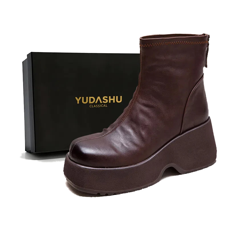 YUDASHU Leather Platform Boots
